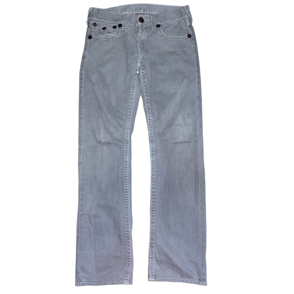 True Religion Men's Straight Jeans - Light Gray